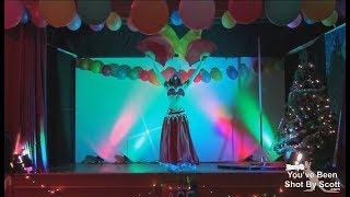 Sandy Maya performing a Christmas-medley at the ACE Christmas Party 2017