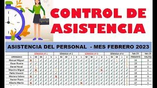 CONTROL DE ASISTENCIA CON EXCEL