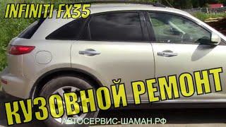 Кузовной ремонт Infiniti FX 35. Готовим авто к покраске. Красим арку, заднее крыло и дверь. Обучение