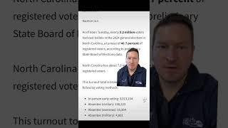 North Carolina early voting numbers #ncnews