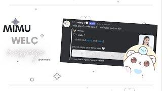  how to make a welcome message using mimu bot | discord | 2023 | chwwon.