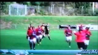 Goalkeeper scores with a bicycle kick