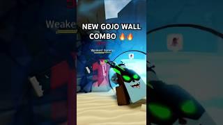 NEW GOJO WALL COMBO  The Strongest Battlegrounds ROBLOX #shorts