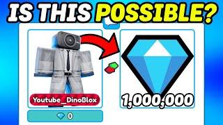 BASIC To 1 MILLION GEMS! Day 1 (Toilet Tower Defense)