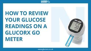How to review your glucose readings on a GlucoRx GO meter