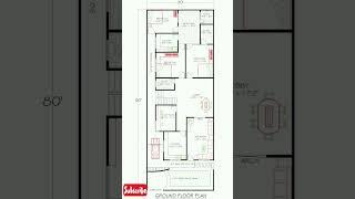 30 x 80 house plan | 3bhk house design | 30 by 80 ghar ka naksha #shorts #designpersqft