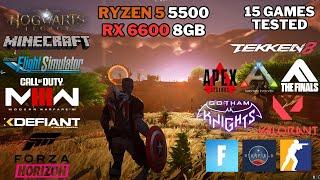 $500 Gaming PC in 2024 | RX 6600 8GB + Ryzen 5 5500 | Low & High 1080P - 1440P | 15 Game Benchmark