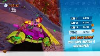 CTR Nitro Fueled - Developer Time Trial #10: Dingo Canyon (1:29:62)