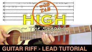 HIGH ~ The Speaks | GUITAR RIFF (LEAD) TUTORIAL with TAB | Acoustic