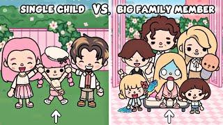 Single Child  vs. Big Family Member ‍‍‍ | Sad Toca Life Story | Toca Boca World