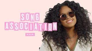 H.E.R. Sings Aaliyah, Adele, and Aretha Franklin in a Game of Song Association | ELLE