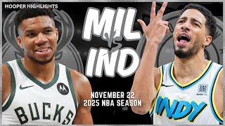 Milwaukee Bucks vs Indiana Pacers Full Game Highlights | Nov 22 | 2025 NBA Season