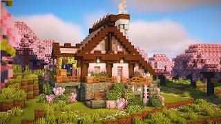 How to Build a Cherry Blossom House in Minecraft 1.21