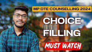 MP DTE 2024 Choice Filling Colleges Preference For BTech