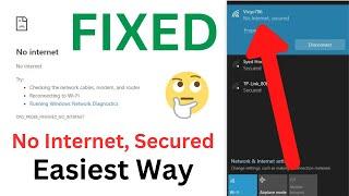 How To Fix WiFi Connected But No Internet Access On Windows 10 | Easiest Way