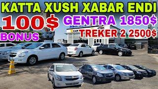 8 OKTABR TOSHKENTDA AVTO SALONDA AKSIYA 200$ NEXSIA 3 GENTRA COBOLT DAMAS MONZA TREKER