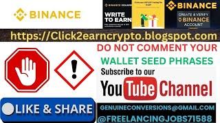  Crypto Security Alert : Never Share Your Seed Phrase Wallet on Comments @Freelancingjobs71588