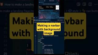 Making a landing page with background image tutorial | Tutorial | CSS | Background Image | Navbar |