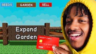 SPENDING 100,000 TO EXPAND MY GARDEN IN ROBLOX GROW A GARDEN