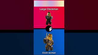 Large Clockman vs Clock woman #ttd #туалеттовердефенс #сравнение #выбор