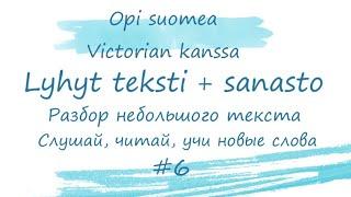 Слушай, читай, учи новые слова. Большой смысл в маленьком тексте. Финский язык.