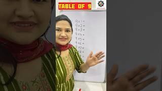 Easy Trick to Learn Table of 9 /Table of 9/ 9 ka Pahada /Maths Tables/ Pahada#shorts #shortsfeed
