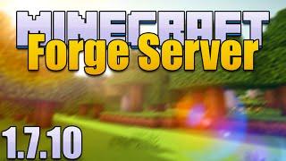 How to Make a Minecraft 1.7.10 Forge Server Using Port Forwarding!