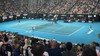 Federer vs Djokovic Court level View - Australian Open 2020