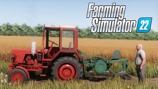 Farming Simulator 22 // Village Koshmak // Plowing the garden with the tractor T-25 "Vladimirovets"