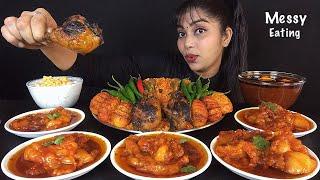 EATING MASALA EGG BIRYANI CHICKEN LEG ROAST MUTTON FAT CURRY EGG CURRY RAYTA | ASMR REAL MUKBANG