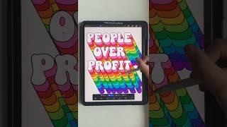 #drawing #lettering #shorts #easy #procreate #ipad #wallpaper #aesthetic #rainbow #love #retro #art