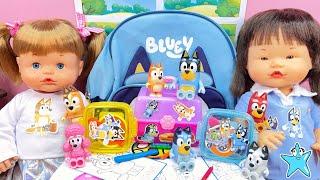 ANI y ONA EXCURSIÓN con el COLEGIO llevan accesorios de BLUEY y BINGO para MUÑECAS