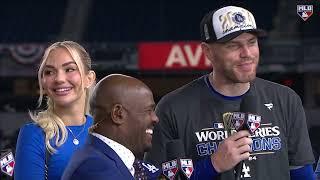 Dodgers' Freddie Freeman postgame interview after winning World Series MVP!