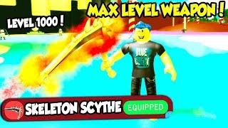 UNLOCKING THE LEVEL 1000 WEAPON IN SLAYING SIMULATOR!! *BEST IN GAME* (Roblox)