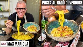 TAGLIATELLE AL RAGÙ DI VERDURE (con Zafferano e Passita) Ricetta di Chef Max Mariola