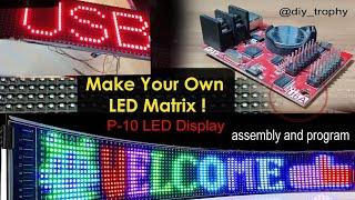 how to make led display at home|_Scrolling Text Led Display16X64led matrix#Huidu HD2018 #led_display