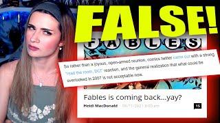 CONTROVERSY CREATED TO KILL HYPE FOR FABLES RETURN BY A FEMALE "JOURNALIST" THAT DIDN'T READ THEM!