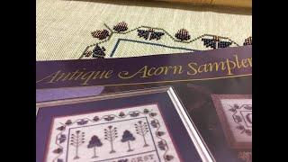 #66. Antique Accorn Sampler - Mill Hill/ СТАРТ/Материалы, организация, первые крестики