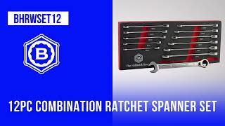 BRITOOL HALLMARK BHRWSET12 - RATCHET SPANNER / WRENCH SET