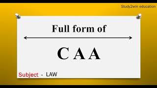 CAA LAW