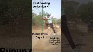 Fast bowling series day-1 runup drills  #Runupdrills #Fastbowling #series #cricket