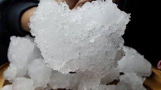 SUPER SLUSHY CRUNCHY ICE | POWDERY | CRUSHED ICE | #iceeating #asmr #asmrice