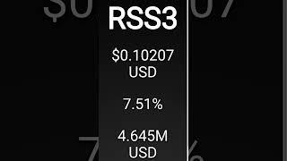 Crypto Update for RSS3, number 24 gaining crypto on Friday, 20 October #RSS3 #cryptotrading #cryptos
