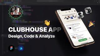 Livestream: Design, code, analyze the ClubHouse app, bottom card UI in Figma and SwiftUI