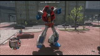 G1 Starscream City Chaos!!  SaintsRow 4 Steam workshop mod! Transformer Decepticon SO COOL!!!!!!!!!!