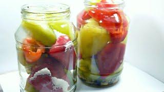 Canning peppers for winter. HOW TO CAN THE PEPPERS FOR WINTER TASTE  FRESH- Green and red peppers