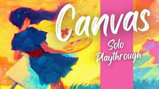 Canvas Board Game | Solo Playthrough | Learn to Play | Totally Tabled