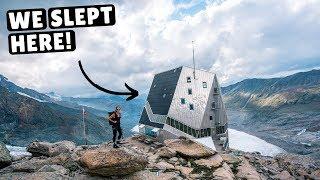 INCREDIBLE FUTURISTIC MOUNTAIN HUT (way out of our comfort zones)