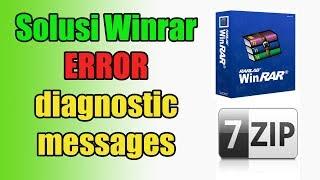 Mengatasi diagnostic message winrar  - Winrar error Diagnostic Messages