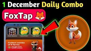 FoxTap Daily Combo Card Today | FoxTap Airdrop Listing Date  | 1 December Daily Combo FoxTap